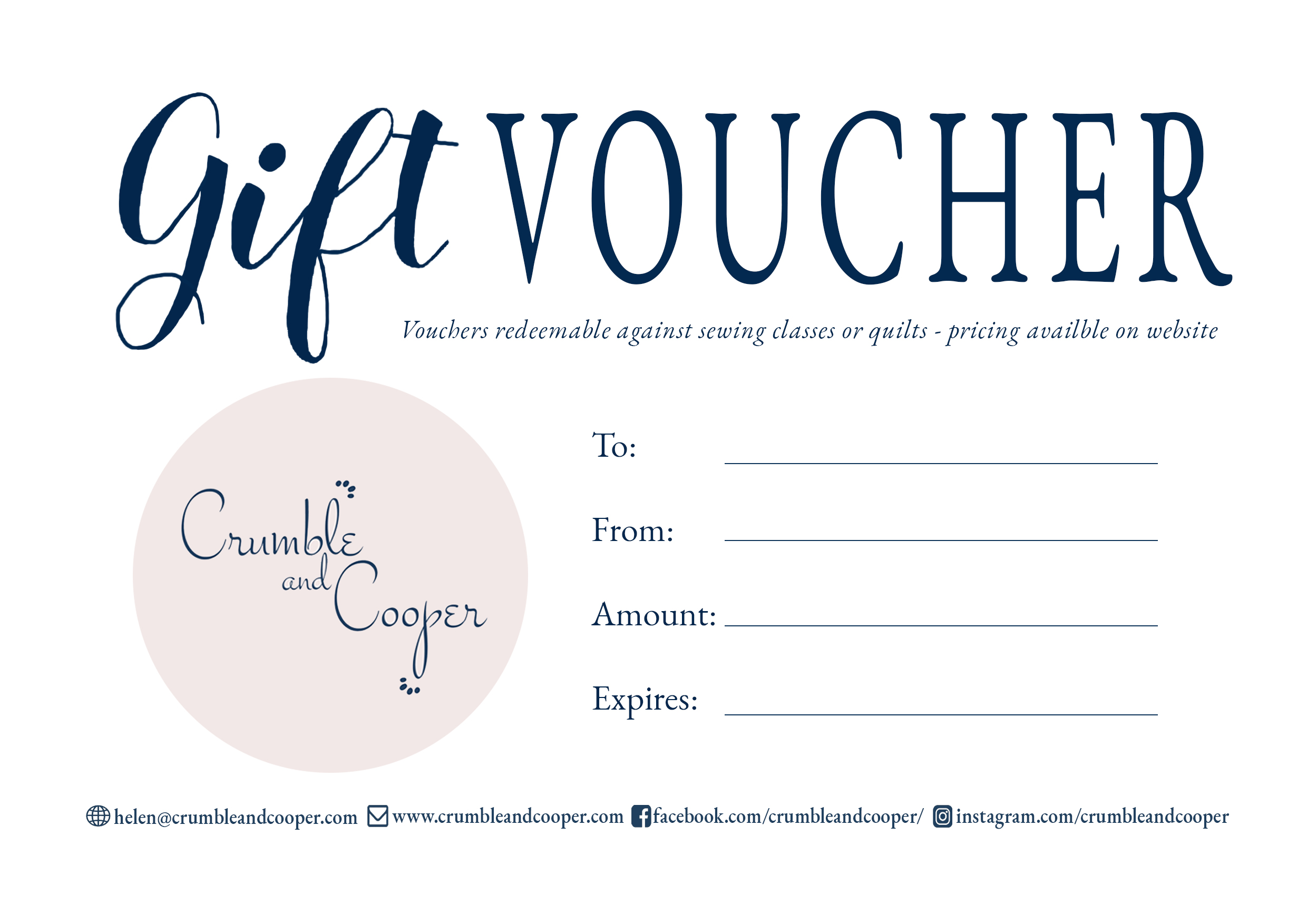 Crumble&Copper_Gift Voucher